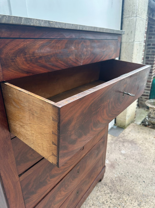 CHIFFONIER IN MOGANO RESTAURO PERIODO