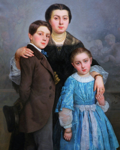 Louis Frédéric SCHÜTZENBERGER, Ritratto di famiglia (FORMATO MOLTO GRANDE)