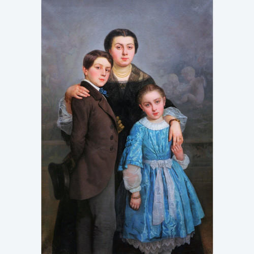 Louis Frédéric SCHÜTZENBERGER, Ritratto di famiglia (FORMATO MOLTO GRANDE)