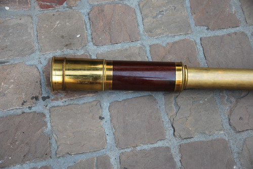 Longue Vue De Marine XIXe Mahogany And Brass