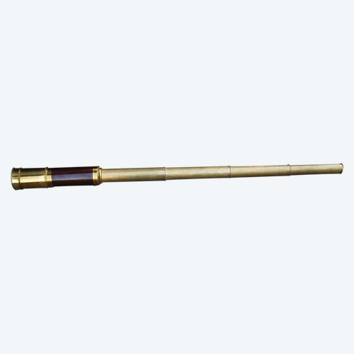 Longue Vue De Marine XIXe Mahogany And Brass
