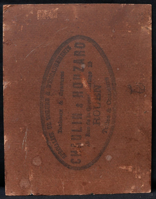 J. BORÉLY, Frau sitzt im Wald, ein Buch in der Hand