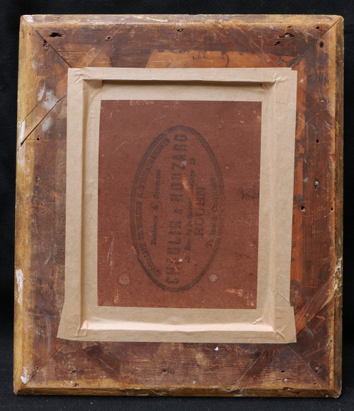 J. BORÉLY, Frau sitzt im Wald, ein Buch in der Hand
