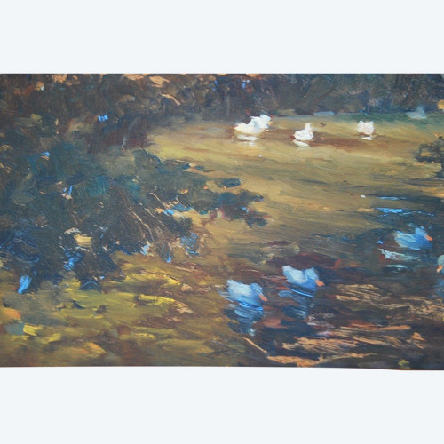 Gänse Und Enten Paar Holzplatten XX