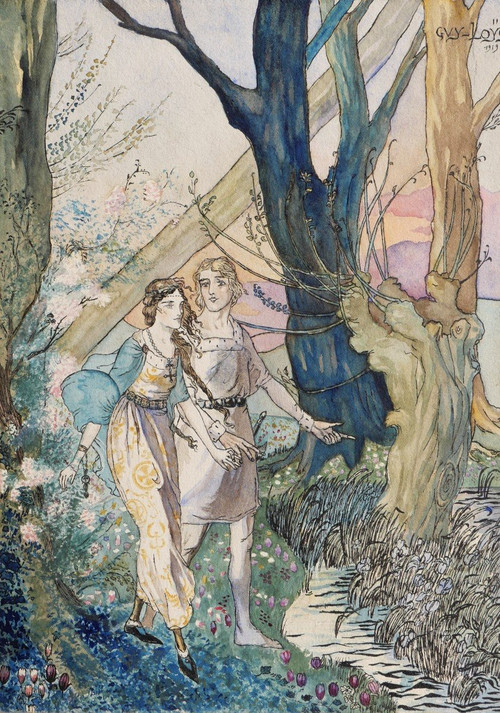 Louis BILLARD, alias Guy-Loÿs, Le Roi d'Ys (album completo di 15 acquerelli originali)