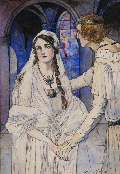 Louis BILLARD, alias Guy-Loÿs, Le Roi d'Ys (album completo di 15 acquerelli originali)