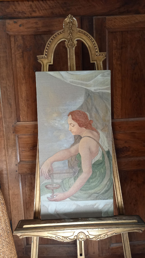 Acrylgemälde auf Leinwand / Frau