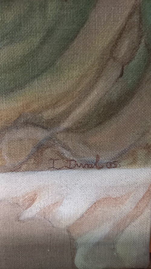 Acrylgemälde auf Leinwand / Frau