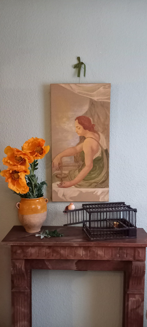 Acrylgemälde auf Leinwand / Frau