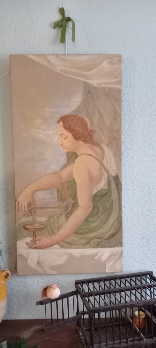 Acrylgemälde auf Leinwand / Frau