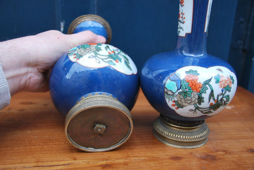 Chine XIXe siècle Paire De Vases Montés