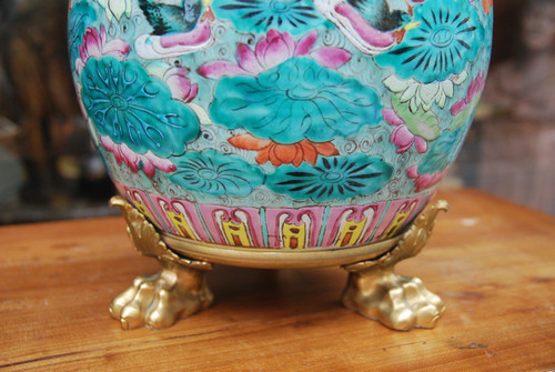 Ginger pot China 19th century Bronze mounting
