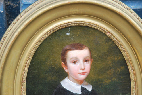 Paire De Portraits : Les Deux Frères XIXe siècle