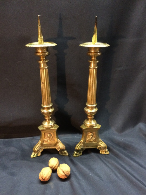 pair of small candlesticks