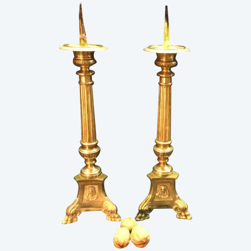 pair of small candlesticks