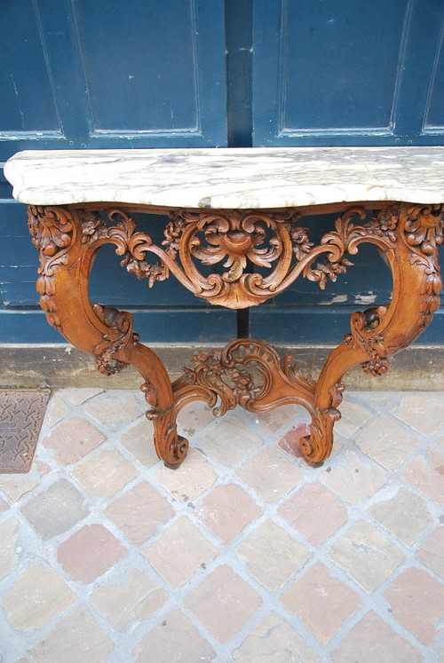 Console En Chêne époque Louis XV