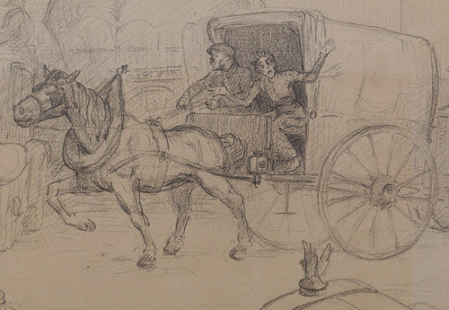Robert WEST, Horse-drawn carriage hindering automobiles