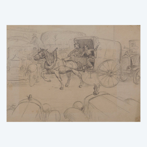 Robert WEST, Horse-drawn carriage hindering automobiles
