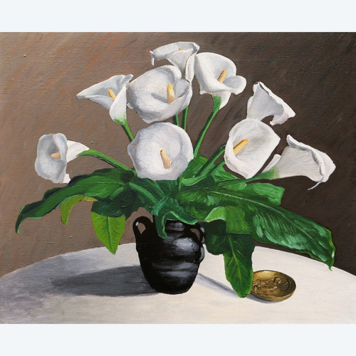 Georges THILL, alias Serge GHILLOT, Vase mit Aronstab