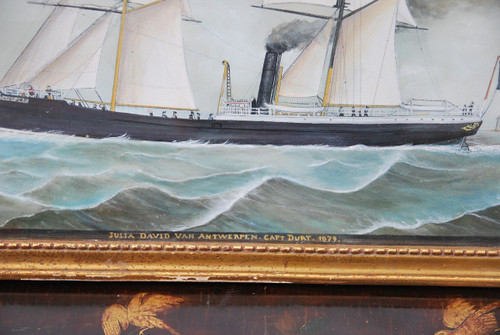 Bateau à Vapeur En Mer école Du XIXe siècle