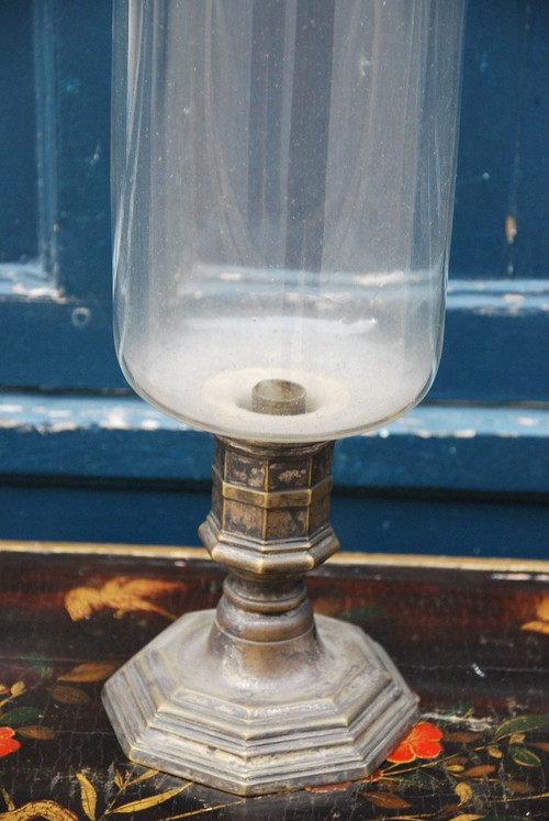Photophore En Metal Plaqué Du XVIIIe siècle