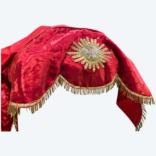 Conopée De Tabernacle En Velours Rouge - XIXe Siècle