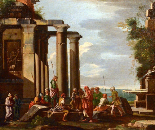 Capriccio Architectural Avec Ruines, Giovanni Ghisolfi (Milan 1623 - 1683)