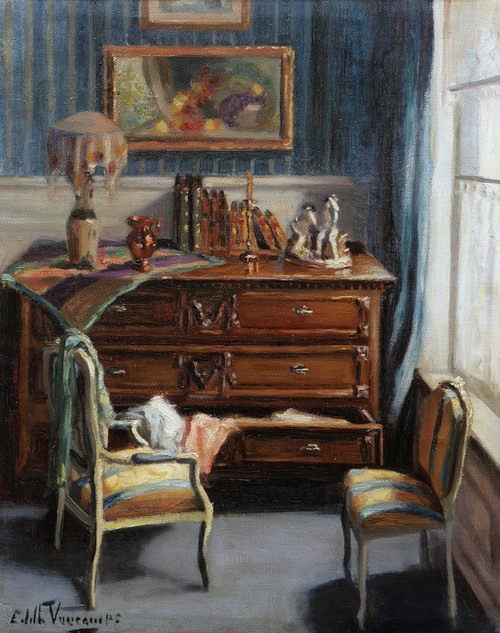 Édith VAUCAMS, Interno con cassettiera aperta