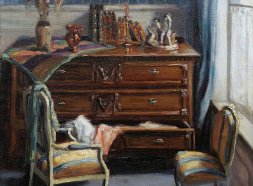 Édith VAUCAMS, Interno con cassettiera aperta