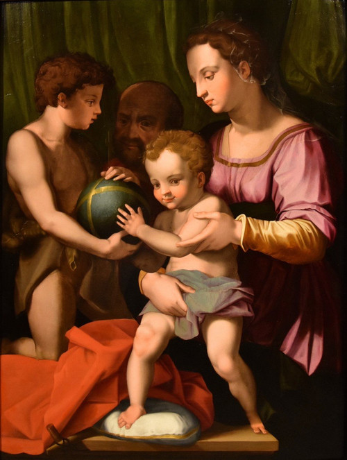 Heilige Familie mit San Giovannino, Agnolo Bronzino (Florenz 1503 -1572)