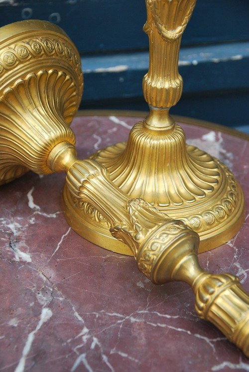 Pair Of Louis XVI Candlesticks, Late 18th Century