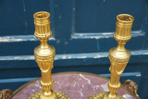Pair Of Louis XVI Candlesticks, Late 18th Century