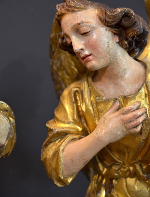 Grandi angeli alati Barocchi, Gian Lorenzo Bernini (1598-1680) cerchia di  (h. 88 cm) 