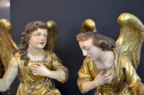 Grandi angeli alati Barocchi, Gian Lorenzo Bernini (1598-1680) cerchia di  (h. 88 cm) 
