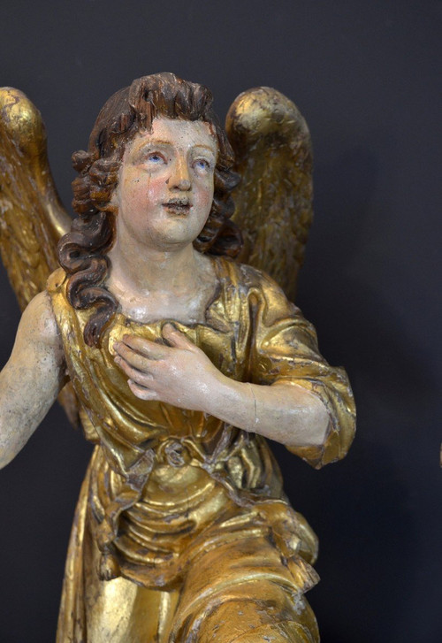 Grandi angeli alati Barocchi, Gian Lorenzo Bernini (1598-1680) cerchia di  (h. 88 cm) 