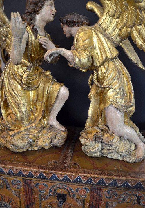 Grandi angeli alati Barocchi, Gian Lorenzo Bernini (1598-1680) cerchia di  (h. 88 cm) 