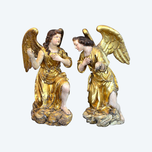 Grandi angeli alati Barocchi, Gian Lorenzo Bernini (1598-1680) cerchia di  (h. 88 cm) 