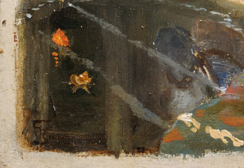Georges RÉCIPON, Pferde an der Tränke