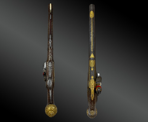 Pistolet à silex grand luxe, pour le marché Ottoman France, XIXème
