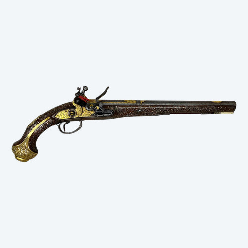 Luxury flintlock pistol, for the Ottoman France market, 19th century