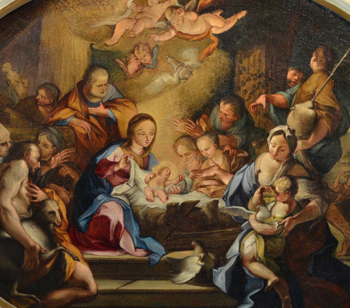 Sebastiano Conca (neapel 1680-1764), Großes Gemälde Anbetung der Hirten