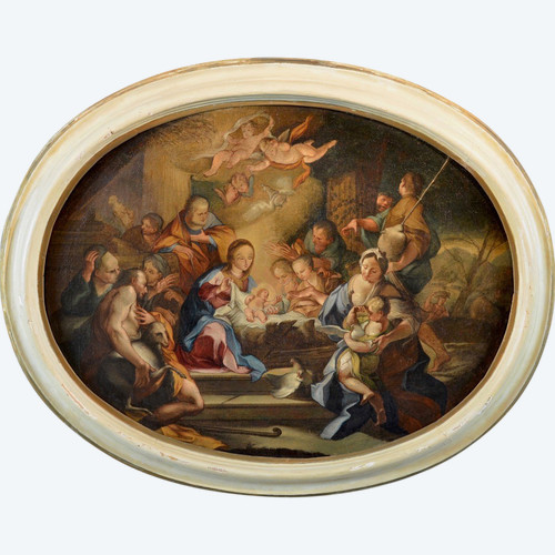 Sebastiano Conca (neapel 1680-1764), Großes Gemälde Anbetung der Hirten
