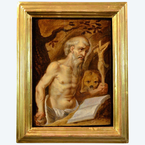 Italienisches Ölgemälde aus dem 16. Jahrhundert, 'St. Hieronymus' Umkreis Von Prospero Fontana