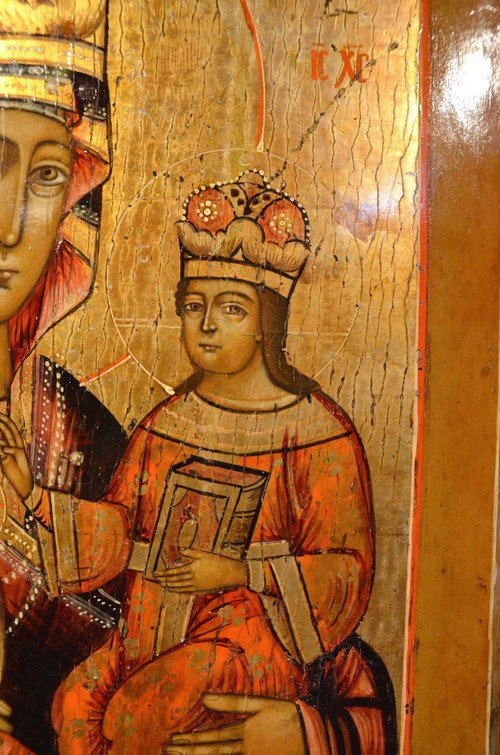 Alte Ikone „Madonna mit Kind“, Russland (Moskau) 18. Jahrhundert