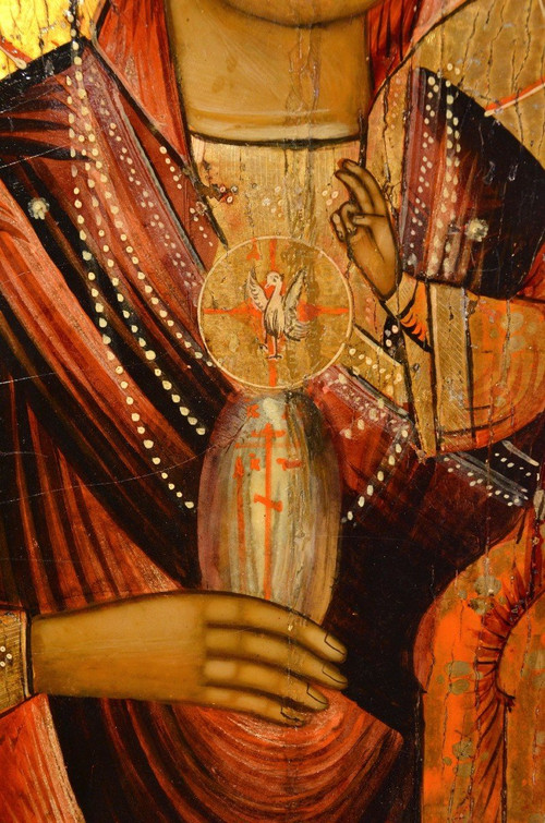 Alte Ikone „Madonna mit Kind“, Russland (Moskau) 18. Jahrhundert