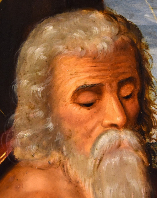 Öl auf Kupfer „Heiliger Hieronymus“, Kreis Giuseppe Mazzuoli