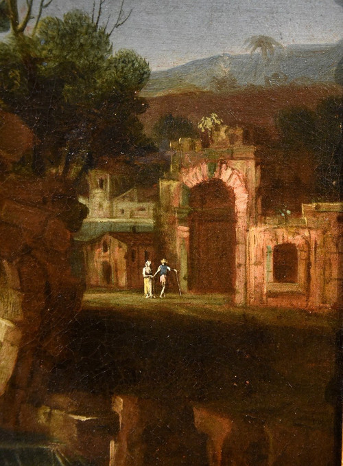 Latium-Landschaft Mit Dem Tiber Und Einem Ruinierten Bogen, Umkreis von Paolo Anesi (Rom 1697 - 1773)