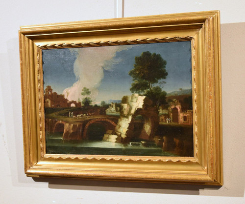 Latium-Landschaft Mit Dem Tiber Und Einem Ruinierten Bogen, Umkreis von Paolo Anesi (Rom 1697 - 1773)
