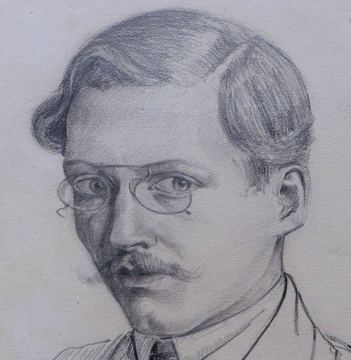 J. de WANGEN, Portrait of a young man with glasses