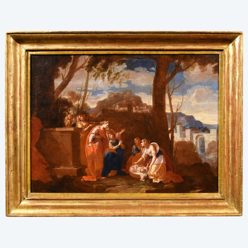 Nicolas Poussin (159a4 - 1665) Atelier, Le Petit Moïse Retrouvé Par La Fille De Pharaon